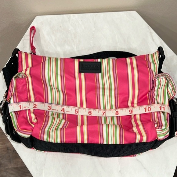 🔥Lauren Ralph Lauren Pink Striped Women's Bag🔥 - Picture 6 of 10